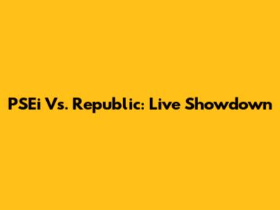 PSEi Vs. Republic: Live Showdown
